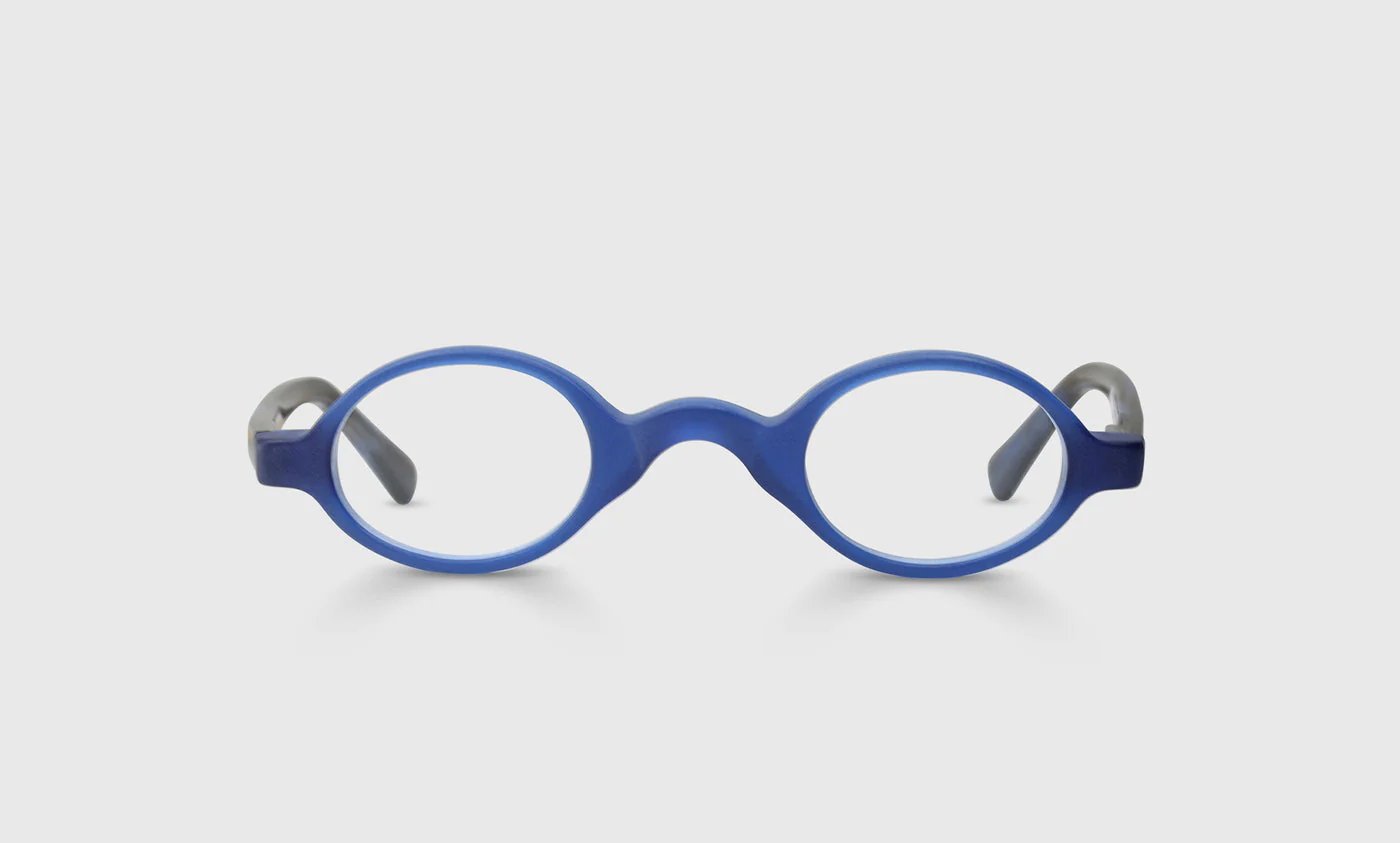 Old Money Color 09 - Matte Blue Front and Blue with Brown Horn Temples