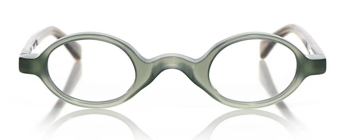 Old Money Color 12 - Milky Green Front with Brown and Green Chop Temples