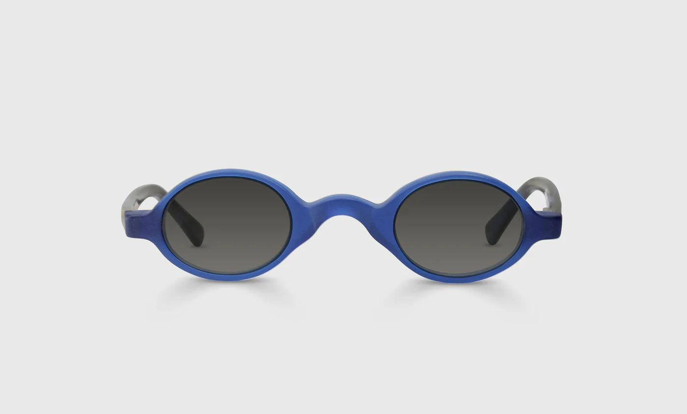 Old Money Color 09 - Matte Blue Front and Blue with Brown Horn Temples - Image 2