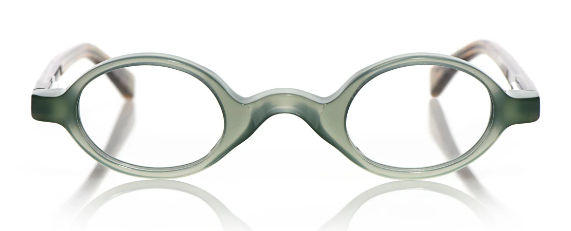 Old Money Color 12 - Milky Green Front with Brown and Green Chop Temples