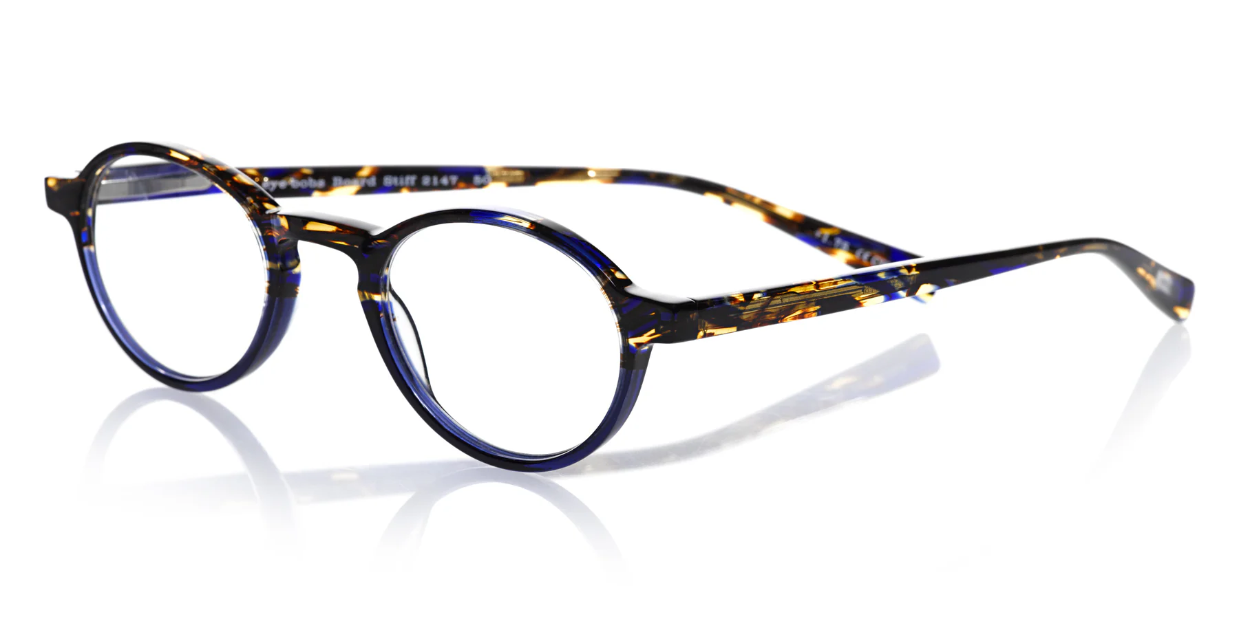Board Stiff Narrow Color 50 - Tortoise & Navy Front and Temples - Image 3