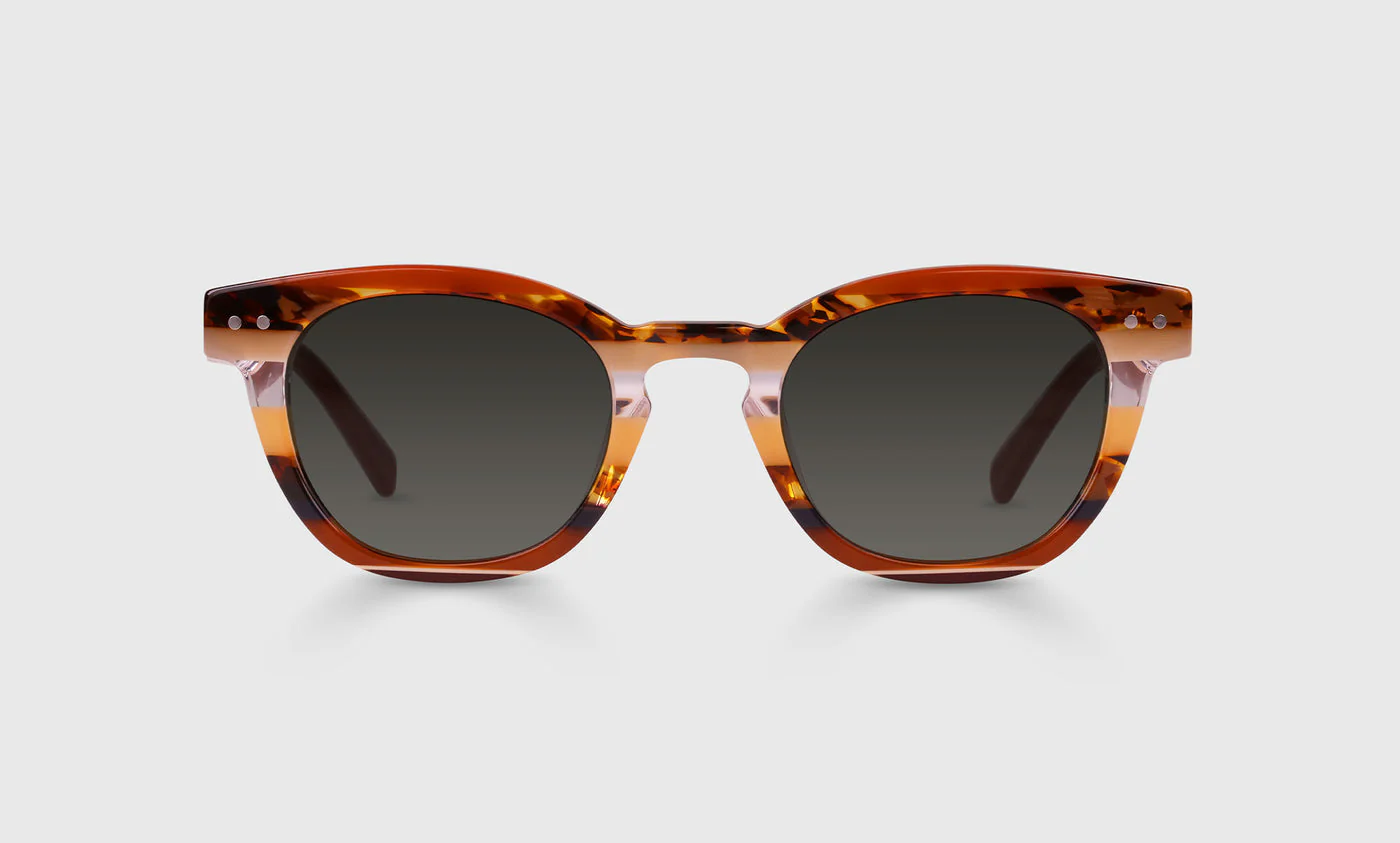 Waylaid Average Color 88 - Pecan Tortoise Stripe Front and Temples - Image 2