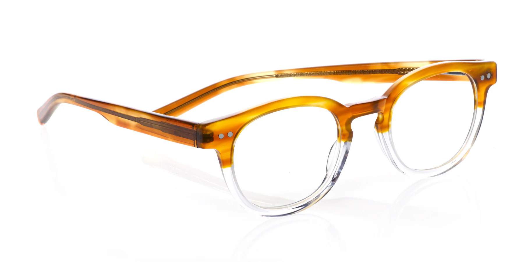 Waylaid Average Color 19 - Amber and clear crystal front with amber temples - Image 3