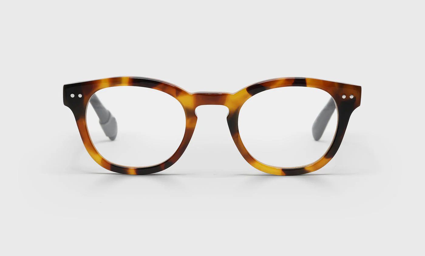 Waylaid Average Color 21 - Orange Tortoise Front with Black Temples