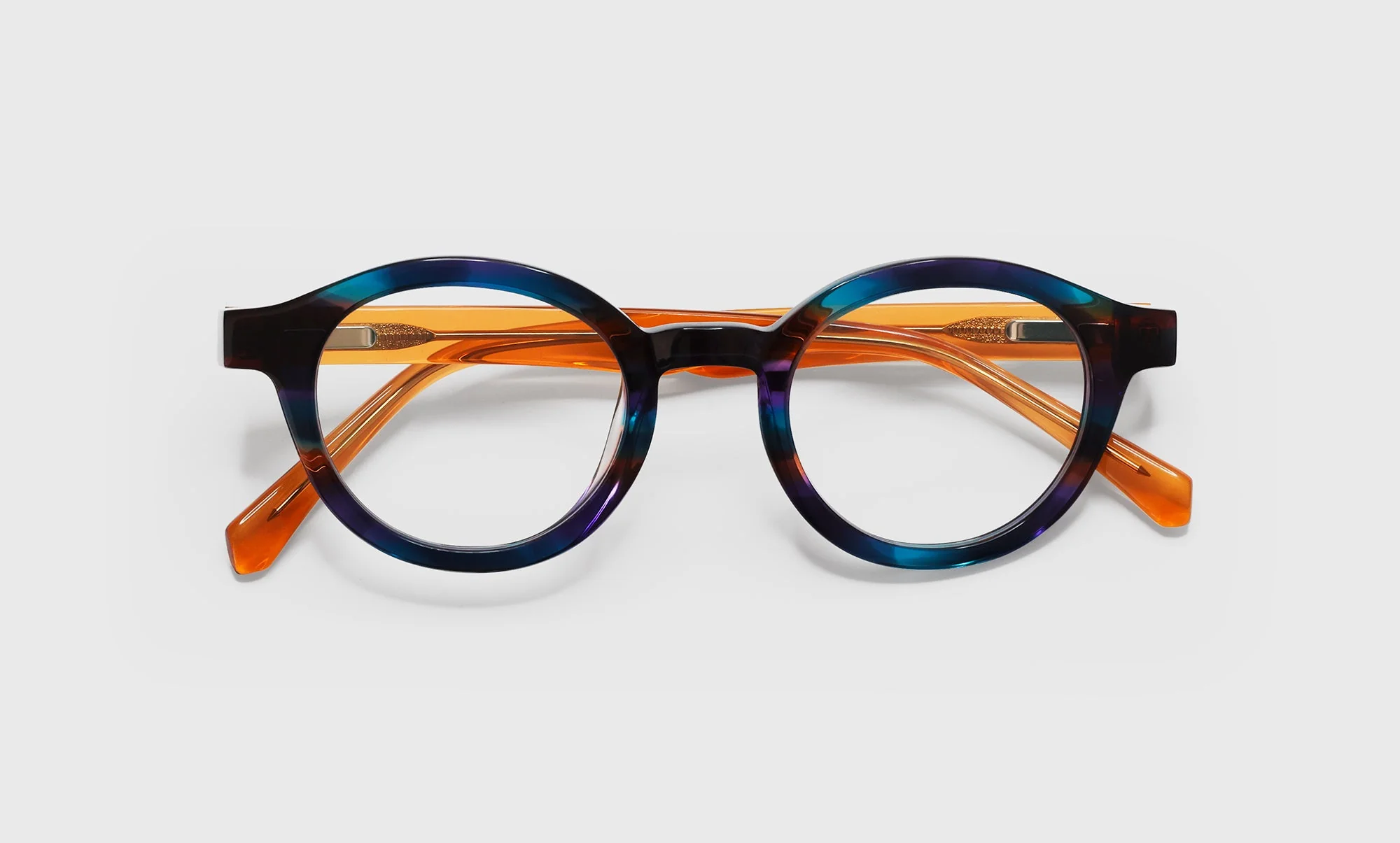 TV Party Average Color 13 - Purple and Orange Multi-Color Front with Orange Crystal Temples - Image 2