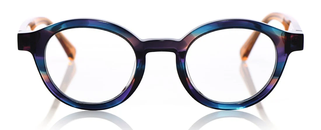 TV Party Average Color 13 - Purple and Orange Multi-Color Front with Orange Crystal Temples - Image 2