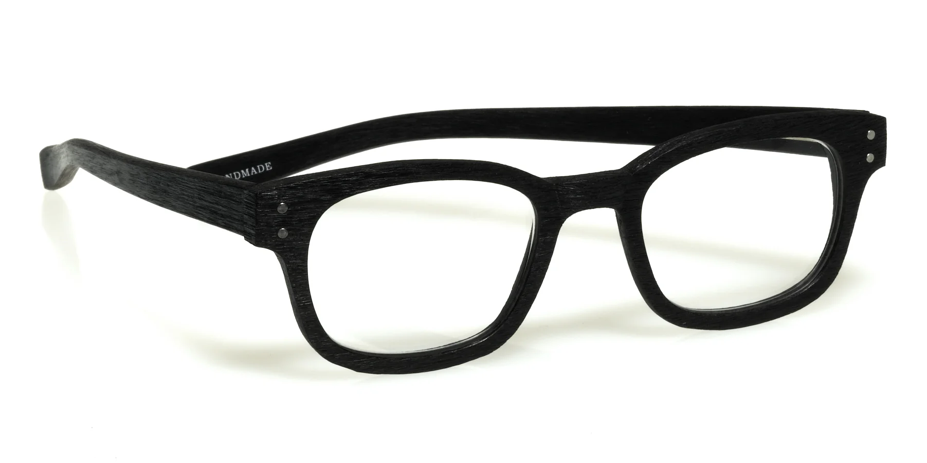 Biff Narrow Color 00 - Matte Black Woodgrain Front and Temples - Image 3