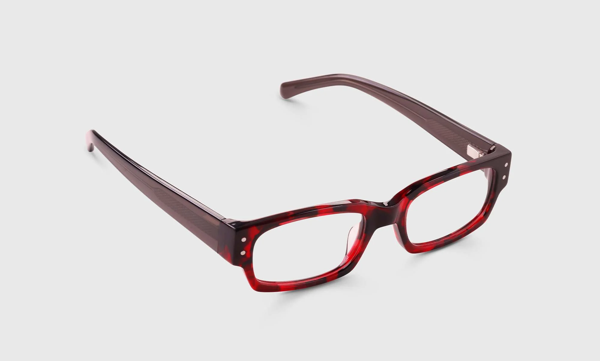 Peckerhead Color 03 - Cherry Red Tortoise Front with Charcoal Temples - Image 3