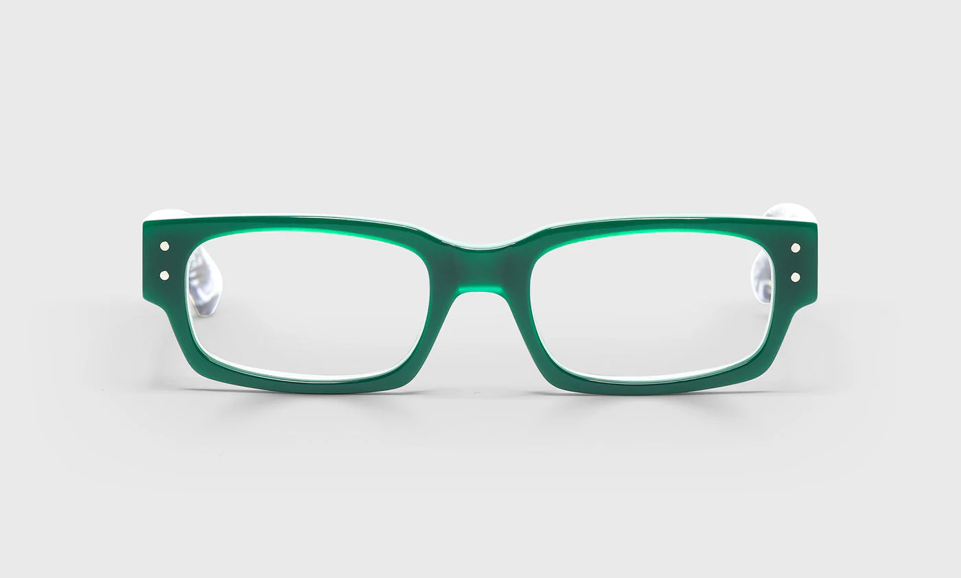 Peckerhead Color 17 - Kelly Green Front with Zebra Temples