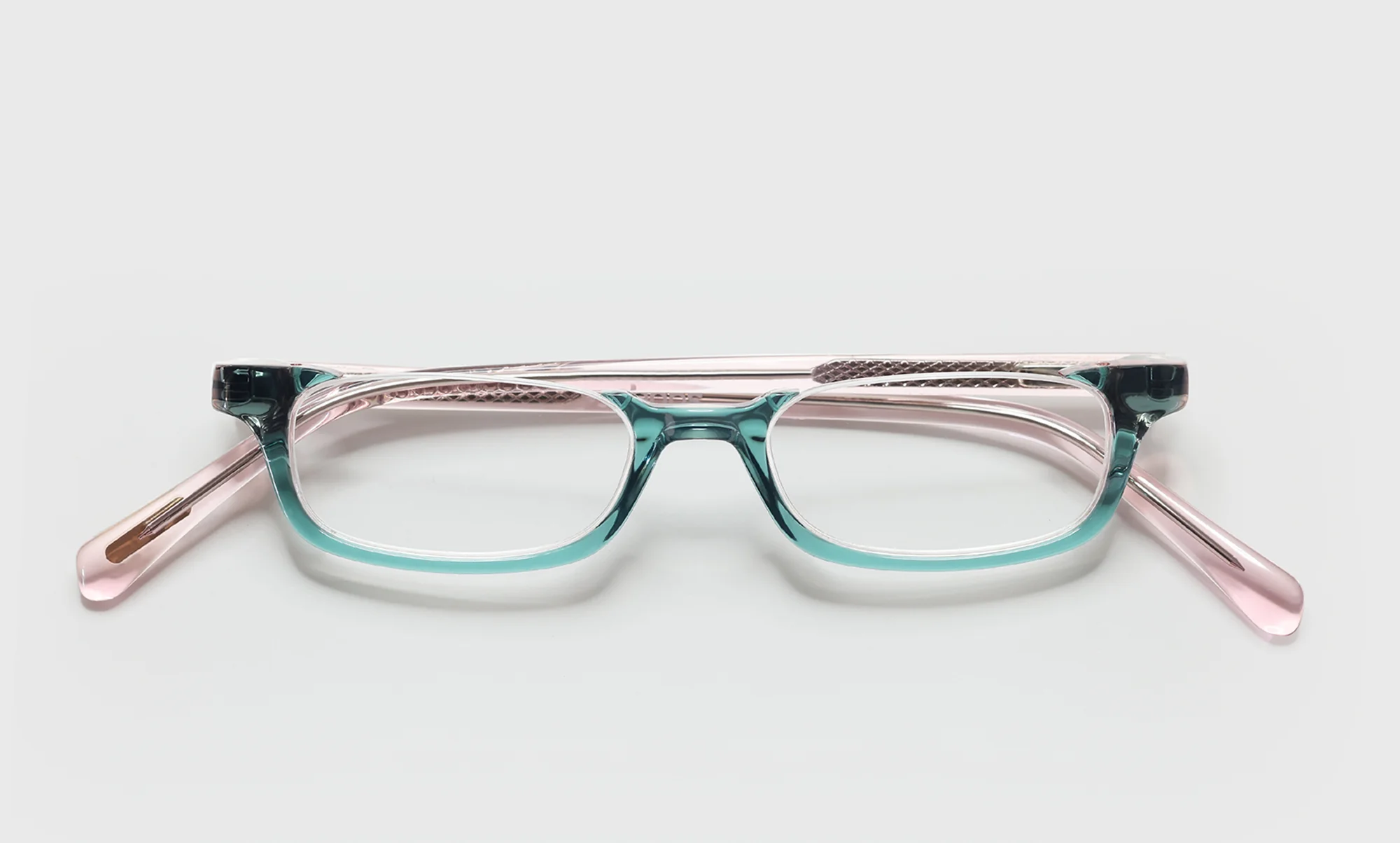 What Inheritance? Color 59 - Green and Blush Layered Crystal Front with Pink Crystal Temples - Image 3