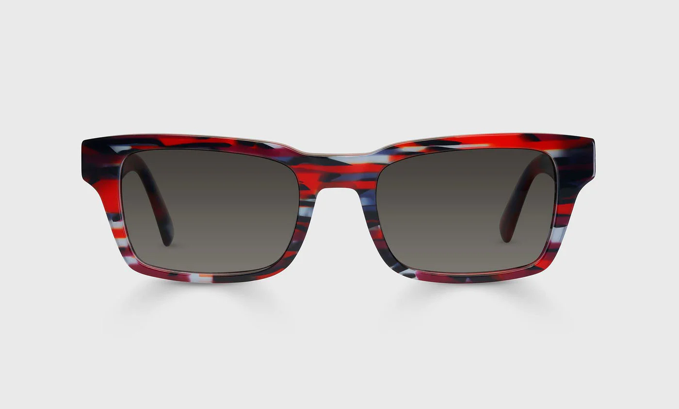 Fare n Square Color 01 - Red Multi-Stripe Front and Temples - Image 2