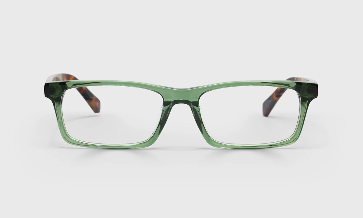 Number Cruncher Color 17 - Green Crystal Front with Tortoise Temples