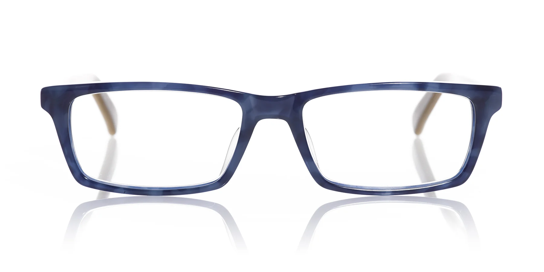 Number Cruncher Color 10 - Blue Denim Front with White Horn and Khaki Temples - Image 2