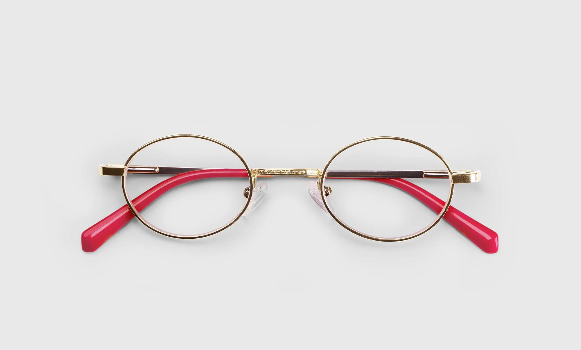 Teddy Color 77 - Gold Metal Front with Cherry Red Temples - Image 2