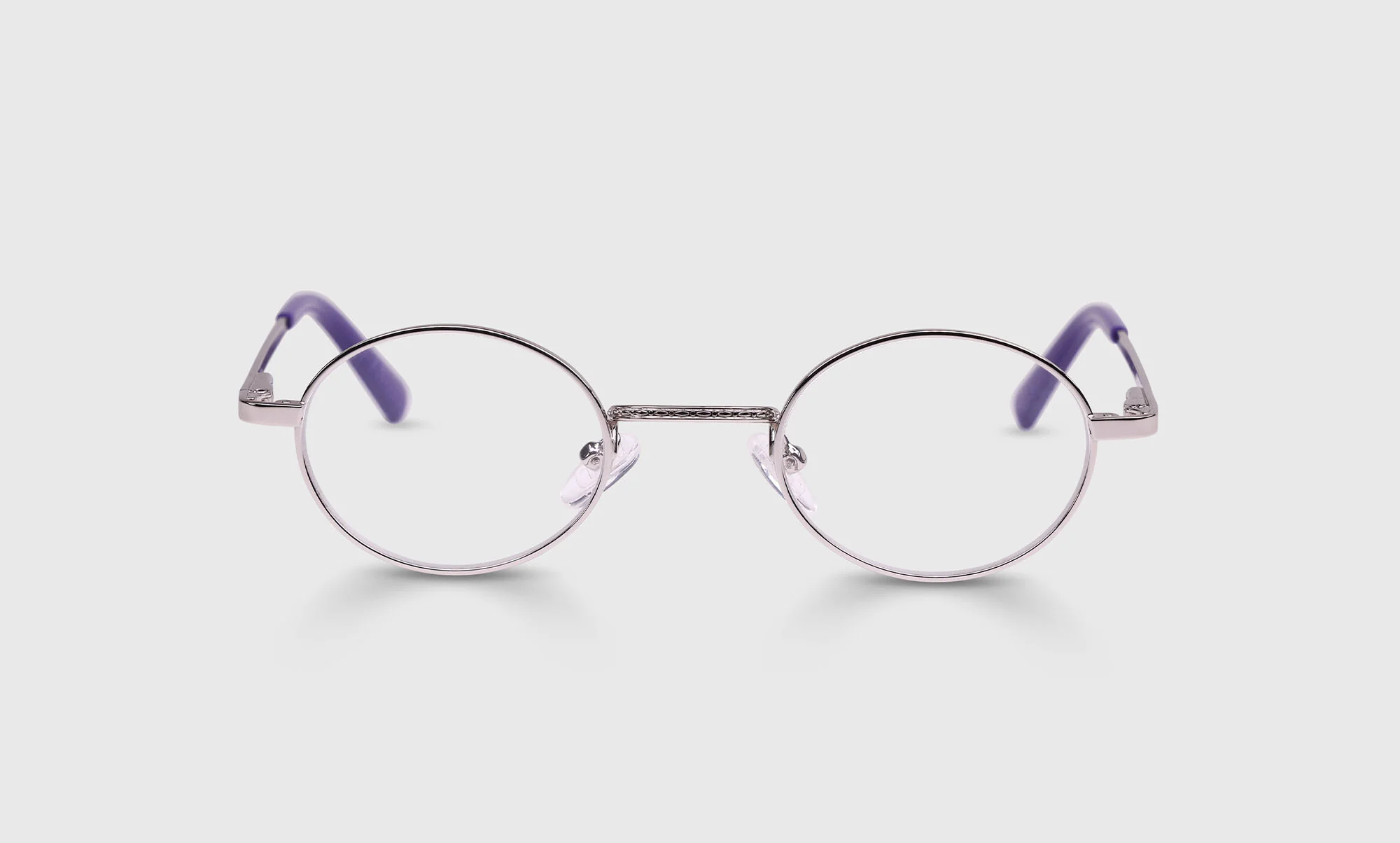 Teddy Color 75 - Silver Metal Front with Purple Temples