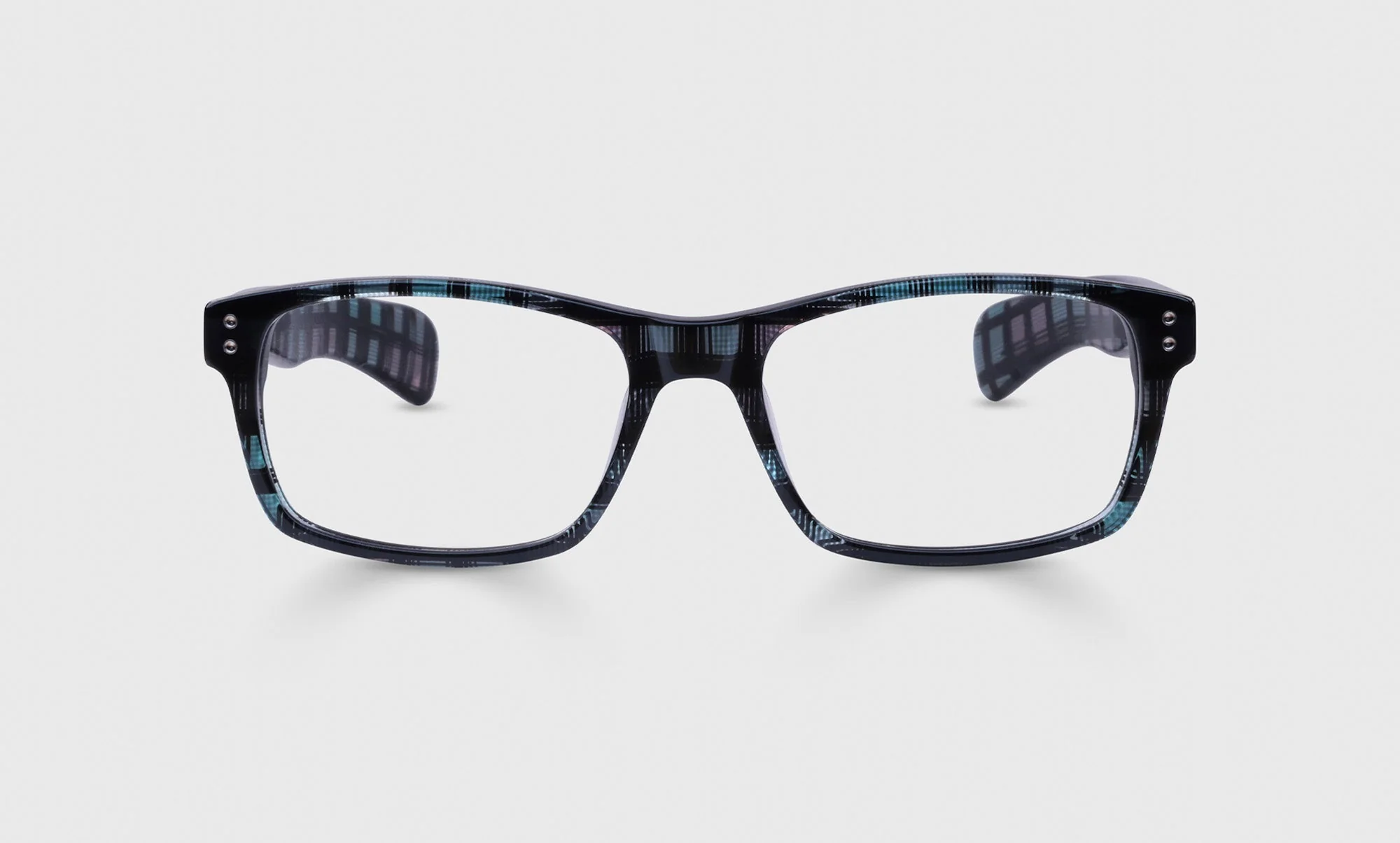 Roy D Color 09 - Dusty Blue Checker Front and Temples