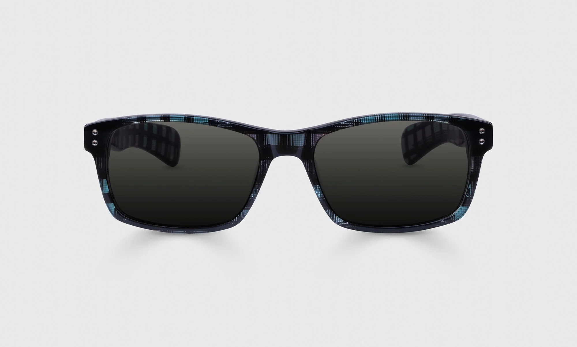 Roy D Color 09 - Dusty Blue Checker Front and Temples - Image 2