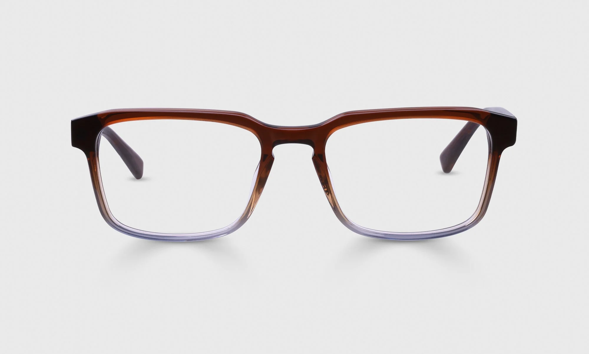 Seymour Glass Color 05 - Mahogany to Fog Grey Crystal Front and Temples