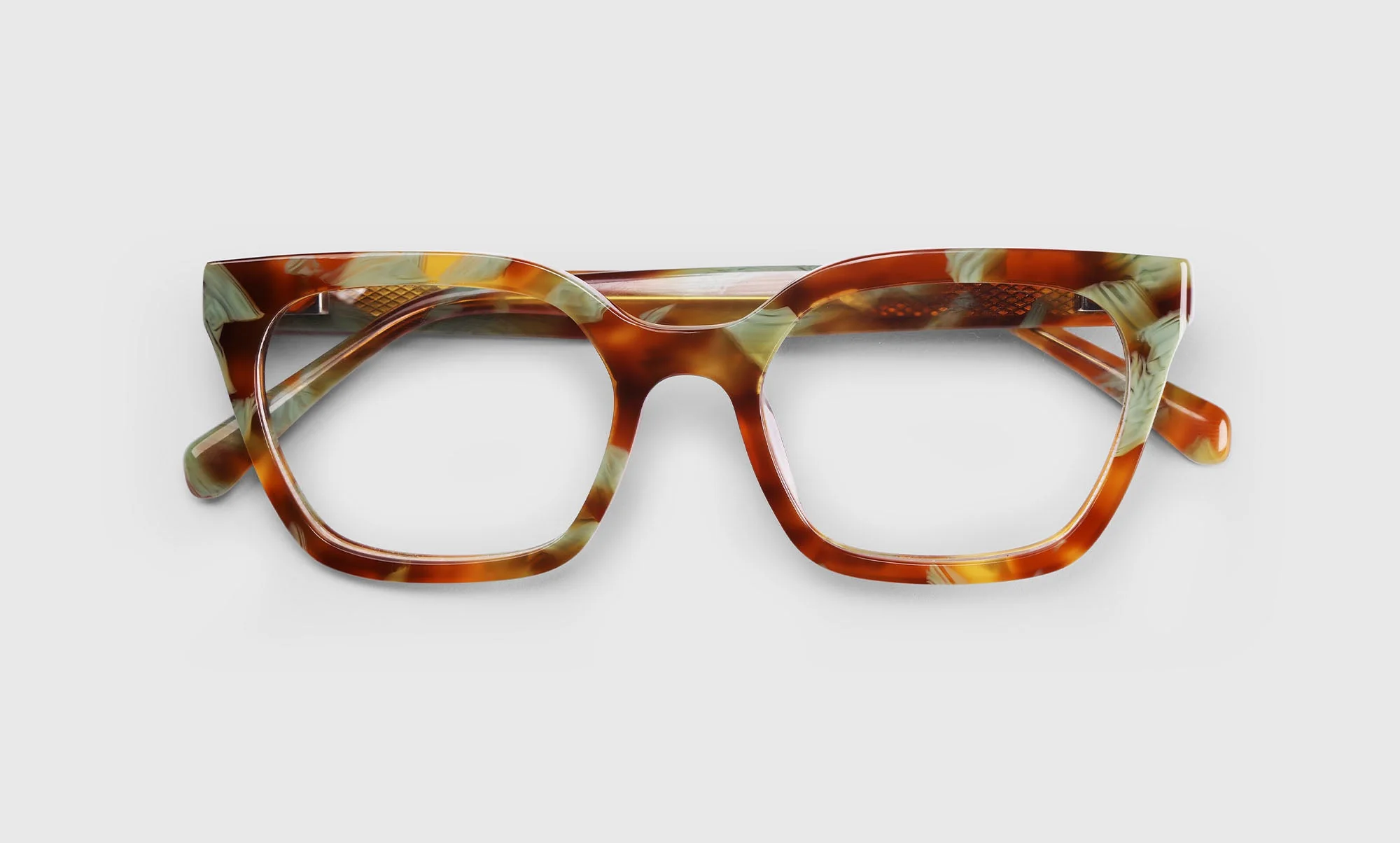 Overlook Color 04 - Teal and Brown Marble Front and Temples - Image 2