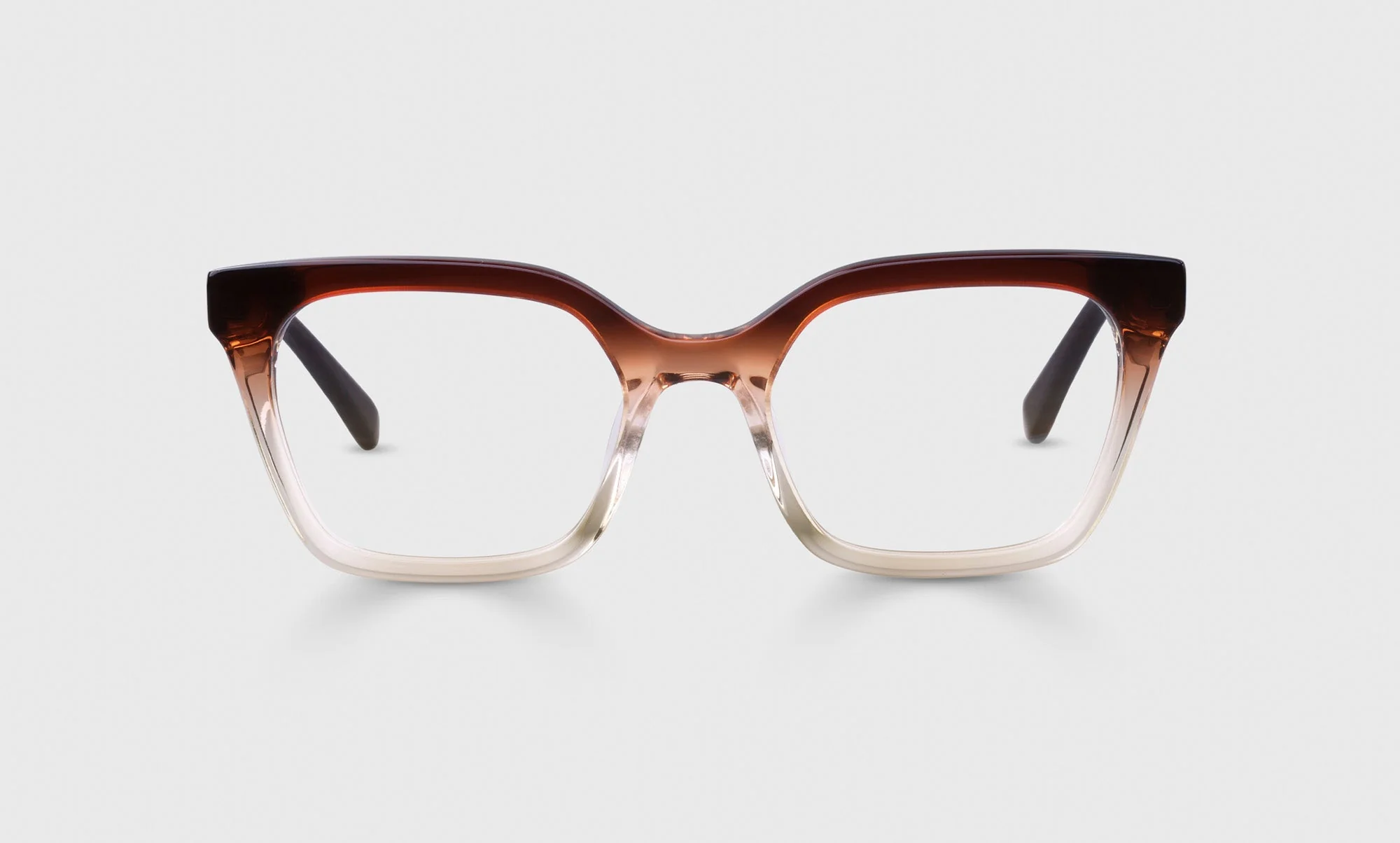 Overlook Color 06 - Walnut to Almond Crystal with Walnut Temples
