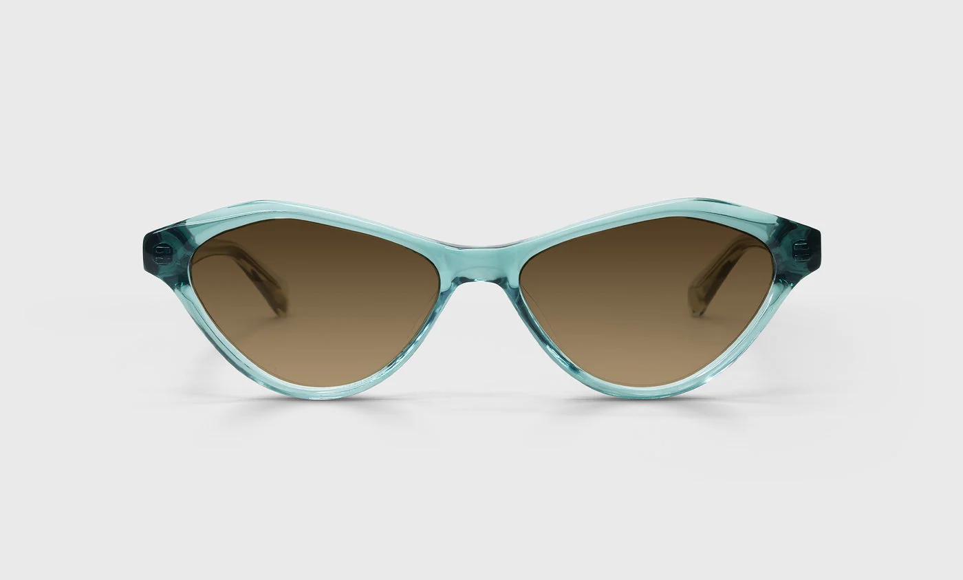 Merry Prankster Average Color 59 - Teal Crystal Front with Teal Demi Temples