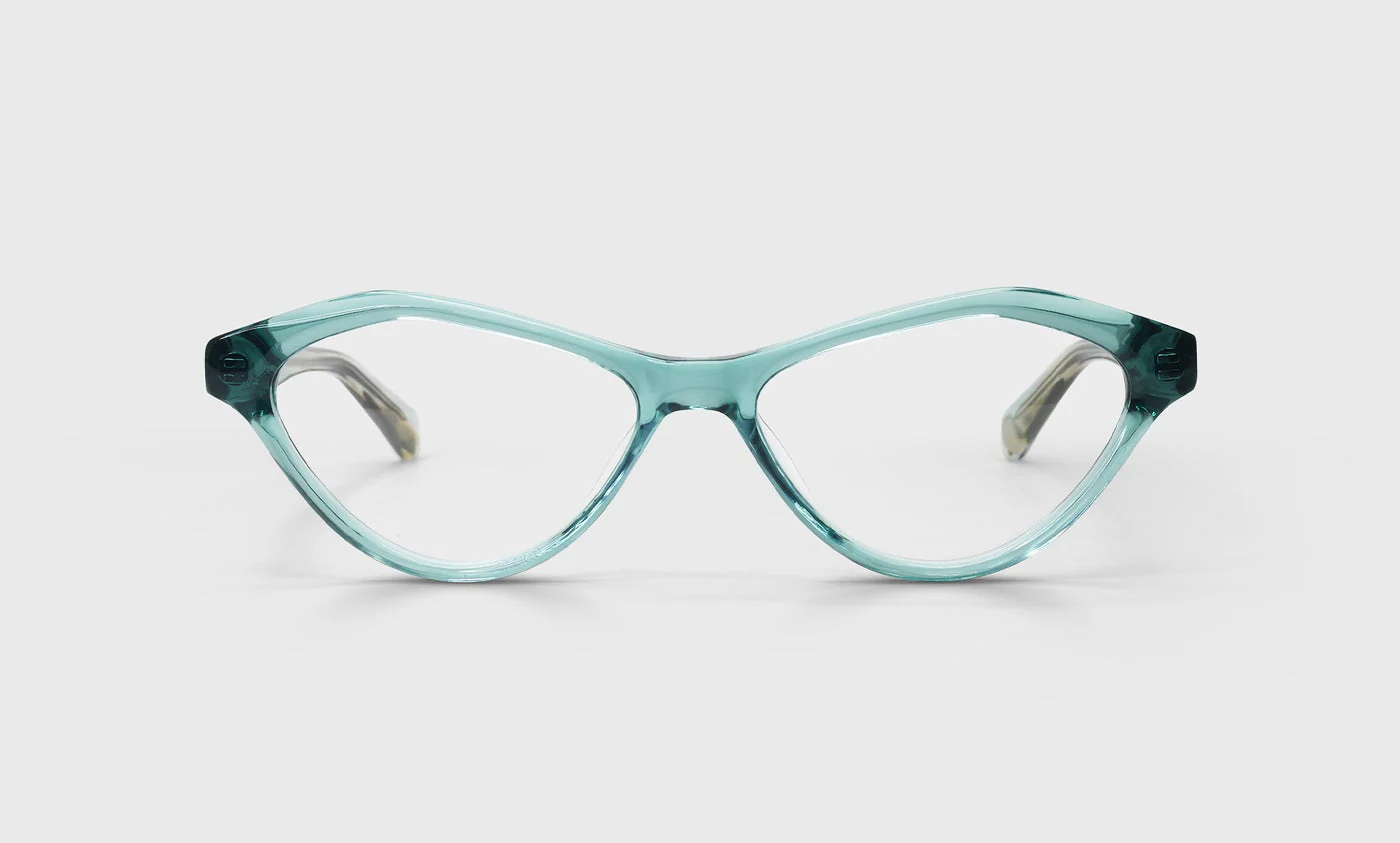 Merry Prankster Average Color 59 - Teal Crystal Front with Teal Demi Temples