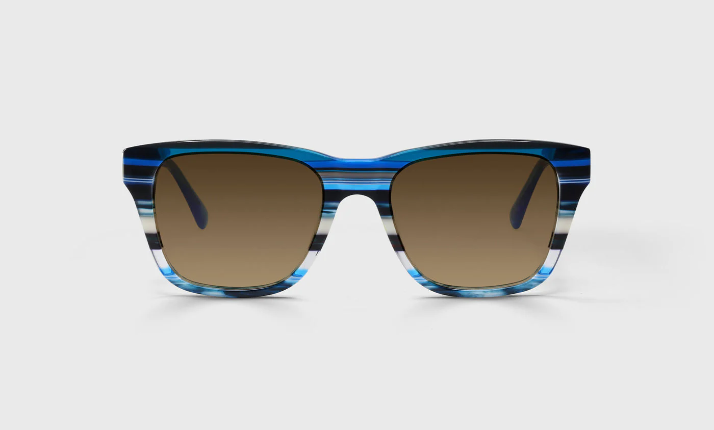 Kvetcher Narrow Color 10 - Blue Stripe Front with Blue Crystal Temples
