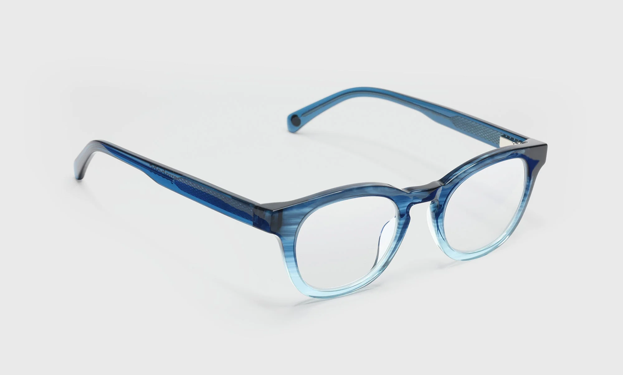 Waylaid Wide Color 11 - Blue Fade Crystal Front with Blue Temples - Image 2