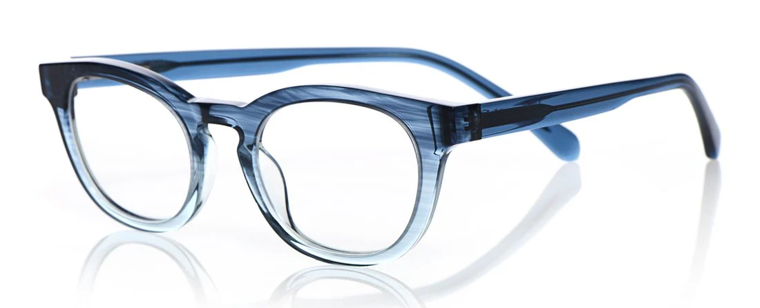 Waylaid Wide Color 11 - Blue Fade Crystal Front with Blue Temples - Image 3