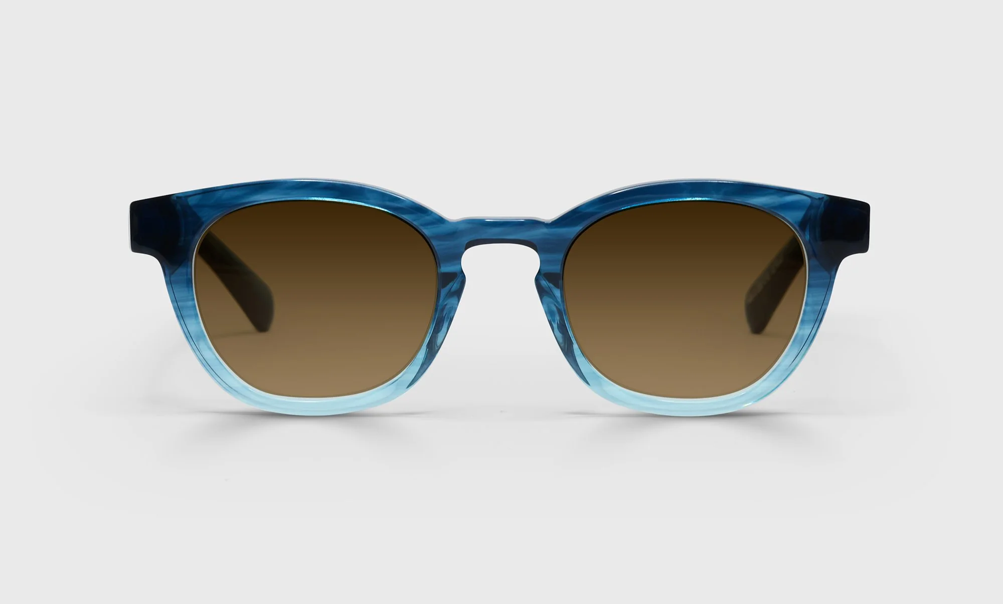 Waylaid Wide Color 11 - Blue Fade Crystal Front with Blue Temples - Image 3