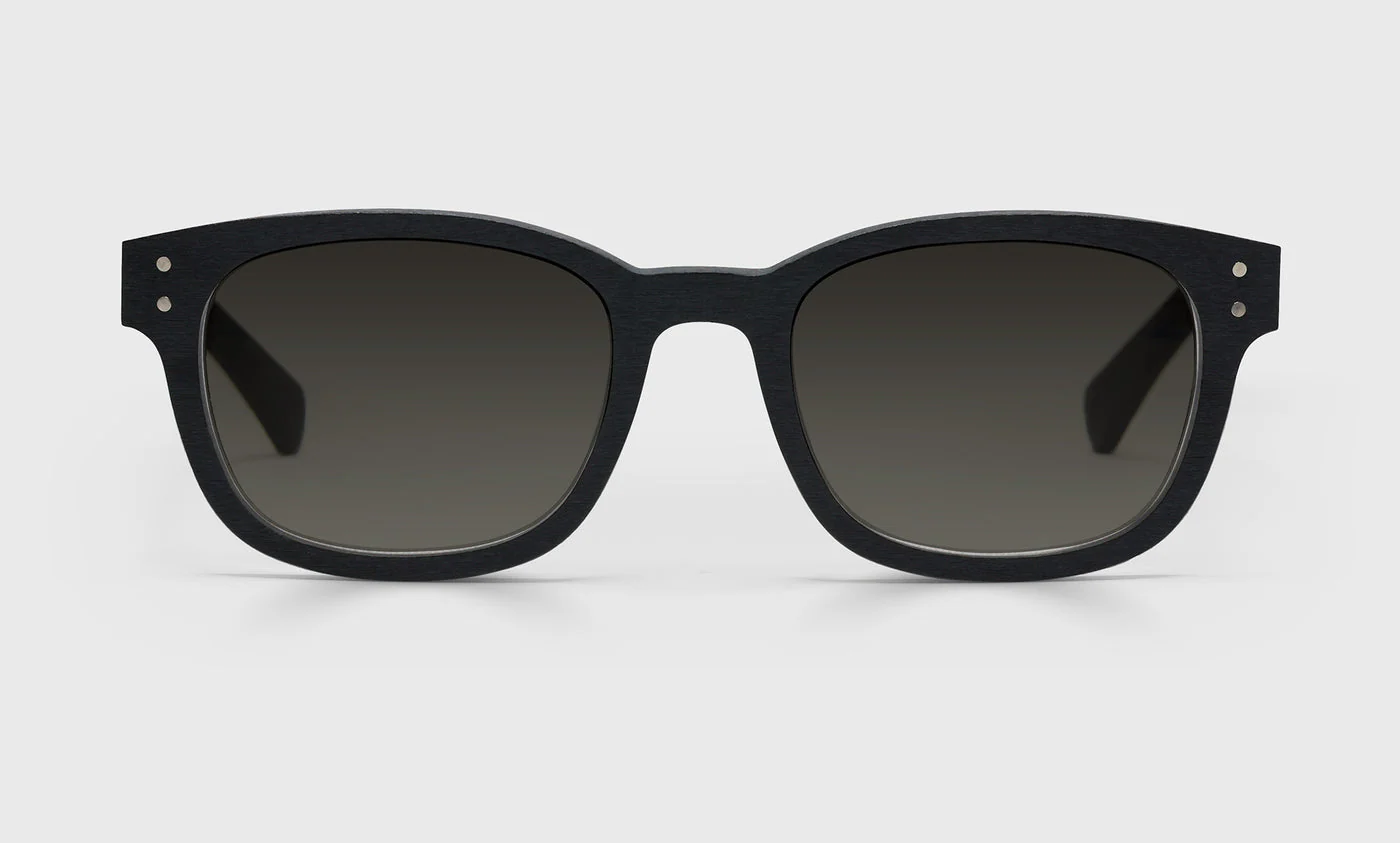 Biff Wide Color 00 - Matte Black Woodgrain Front and Temples