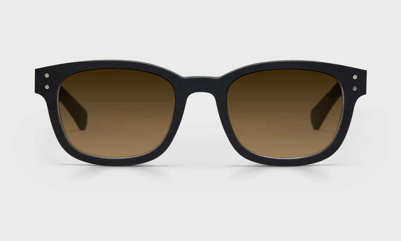 Biff Wide Color 00 - Matte Black Woodgrain Front and Temples