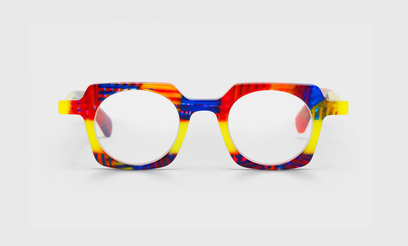 Chutzpah'd Color 01 - Red and Yellow Multi-Color Front and Temples