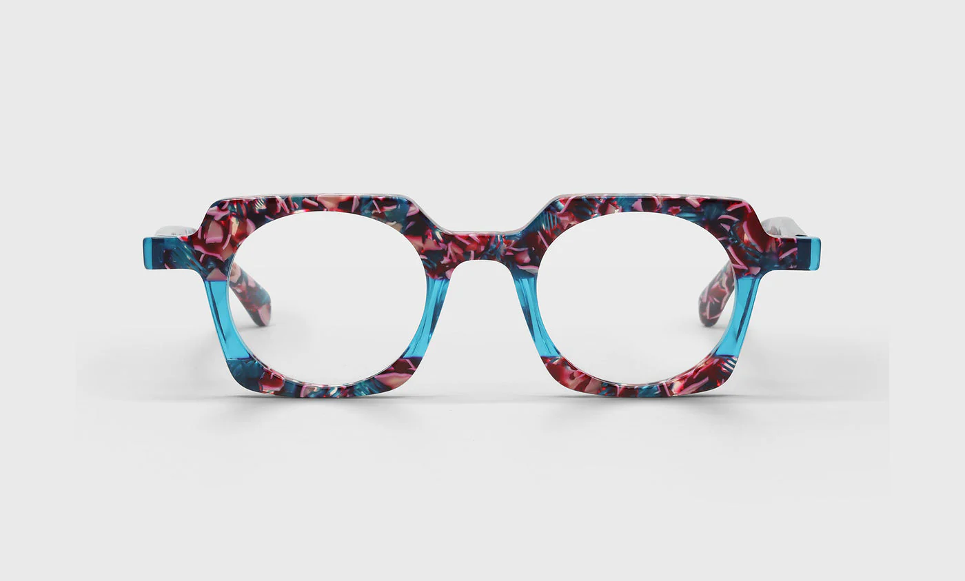 Chutzpah'd Color 45 - Pink and Teal Front and Temples