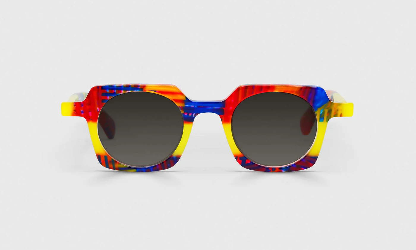Chutzpah'd Color 01 - Red and Yellow Multi-Color Front and Temples