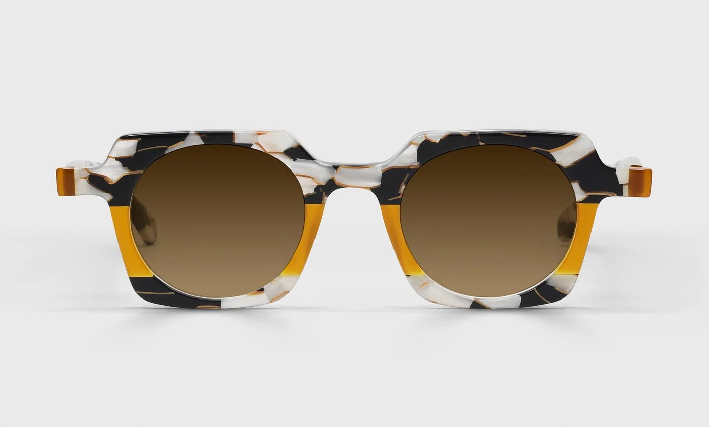 Chutzpah'd Color 99 - Black, White, and Orange Front and Temples