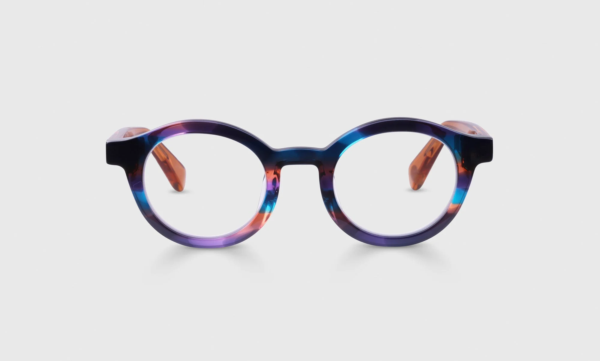 TV Party Narrow Color 13 - Purple and Orange Multi-Color Front with Orange Crystal Temples