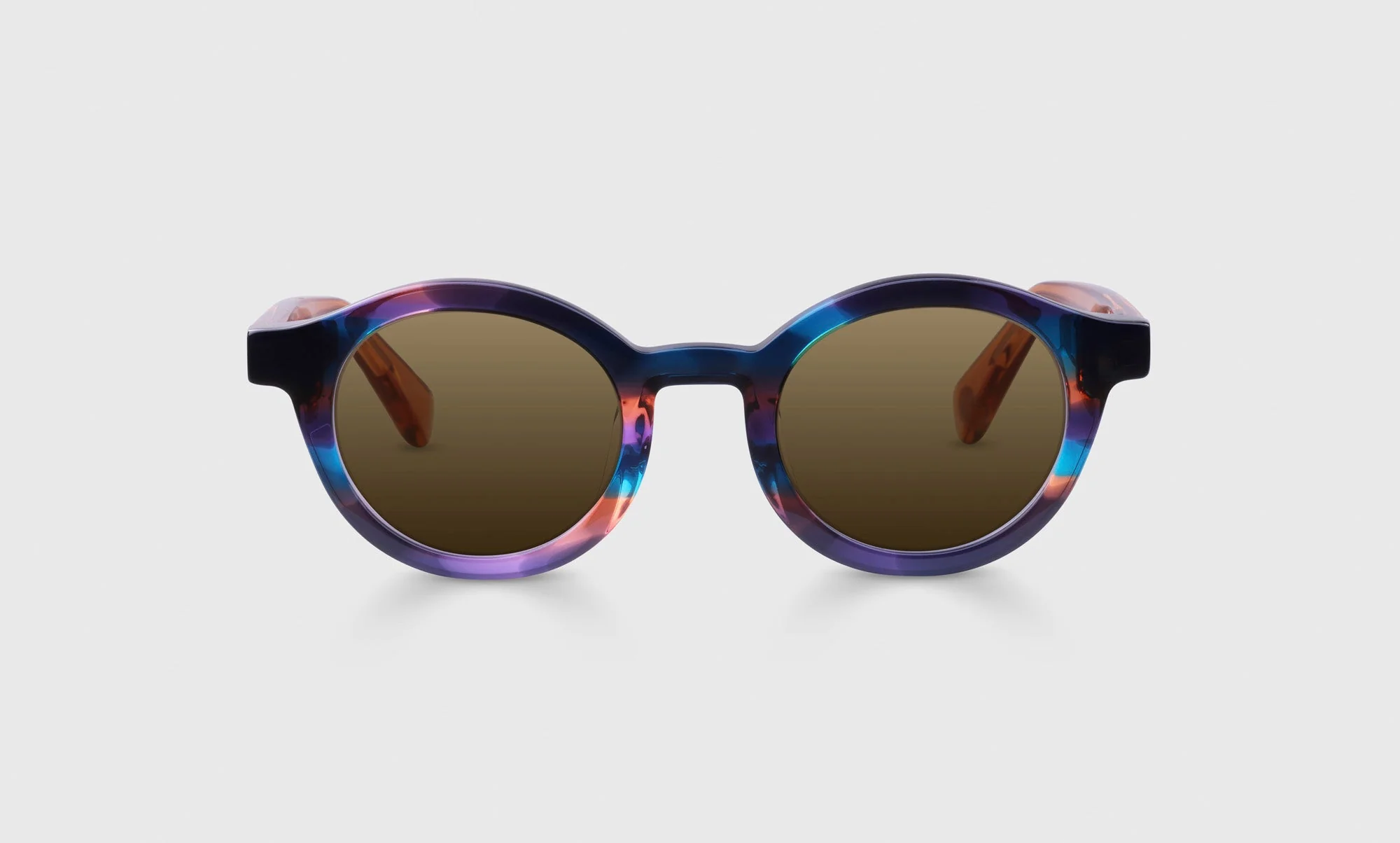 TV Party Narrow Color 13 - Purple and Orange Multi-Color Front with Orange Crystal Temples