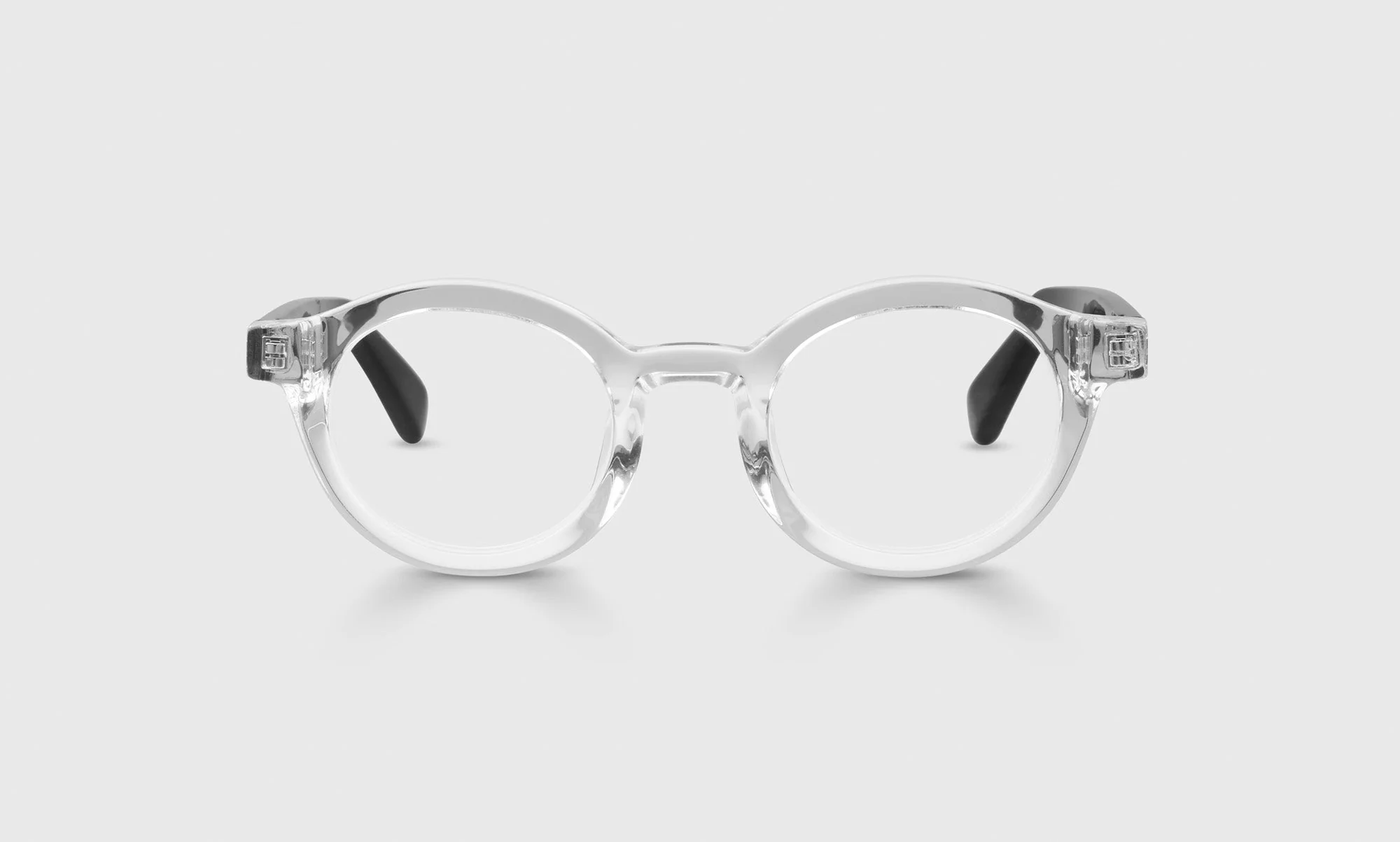 TV Party Narrow Color 51 - Crystal Clear Front with Black Temples
