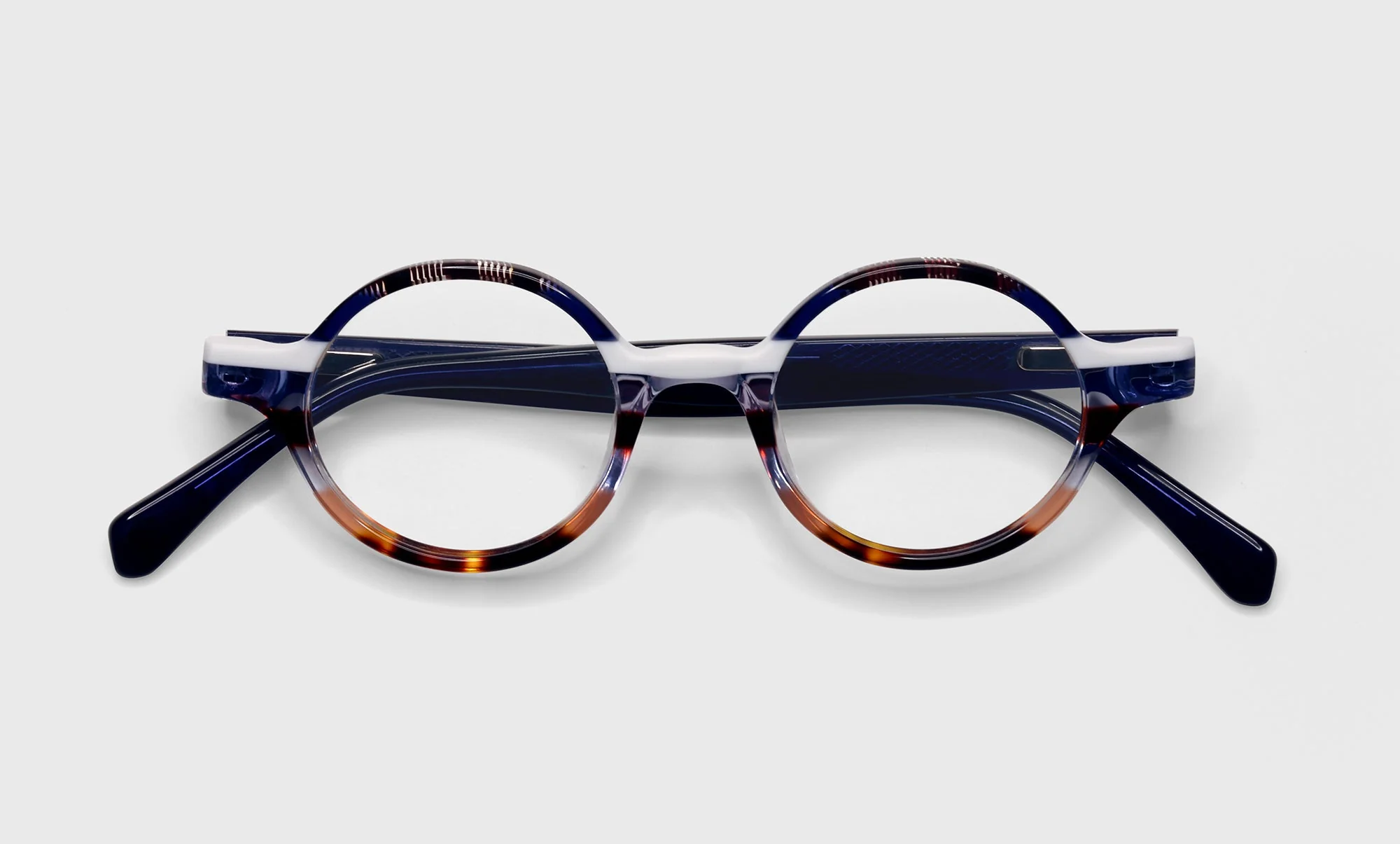 Wisecracker Color 10 - Blue Multi-Stripe Front with Navy Temples - Image 2