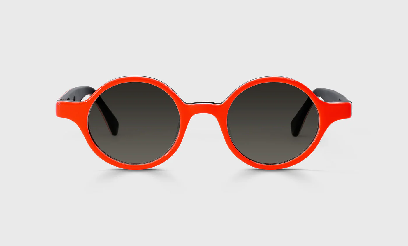 Wisecracker Color 76 - Layered Orange Outside with Black Inside Front and Temples