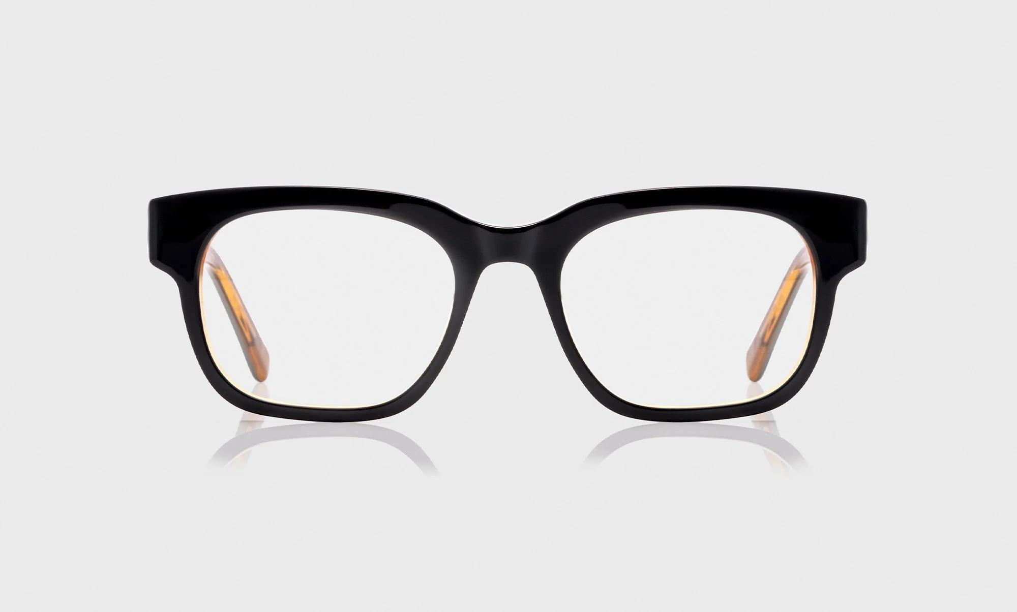 Numero Uno Color 00 - Milky Black, Grey, and Amber Layered Front and Temples