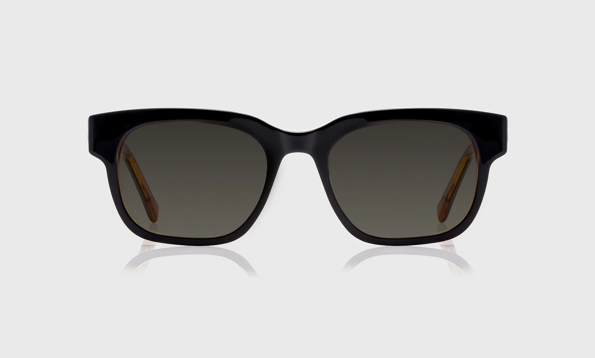 Numero Uno Color 00 - Milky Black, Grey, and Amber Layered Front and Temples