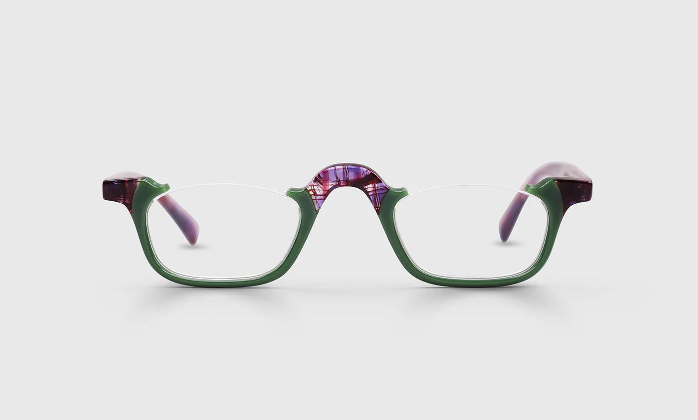Untamed Color 17 - Hunter Green Front with Purple Crystal Temples
