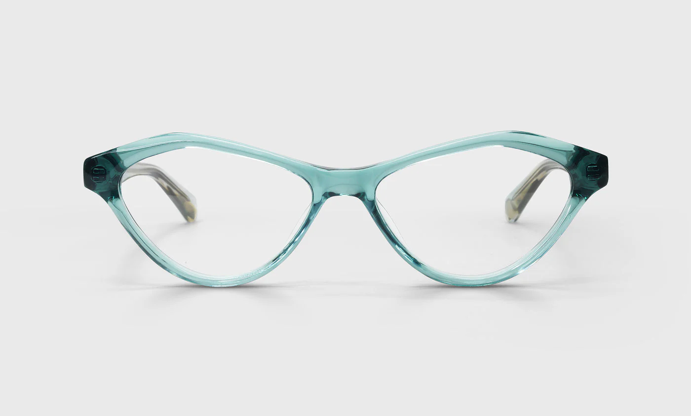 Merry Prankster Wide Color 59 - Teal Crystal Front with Teal Demi Temples
