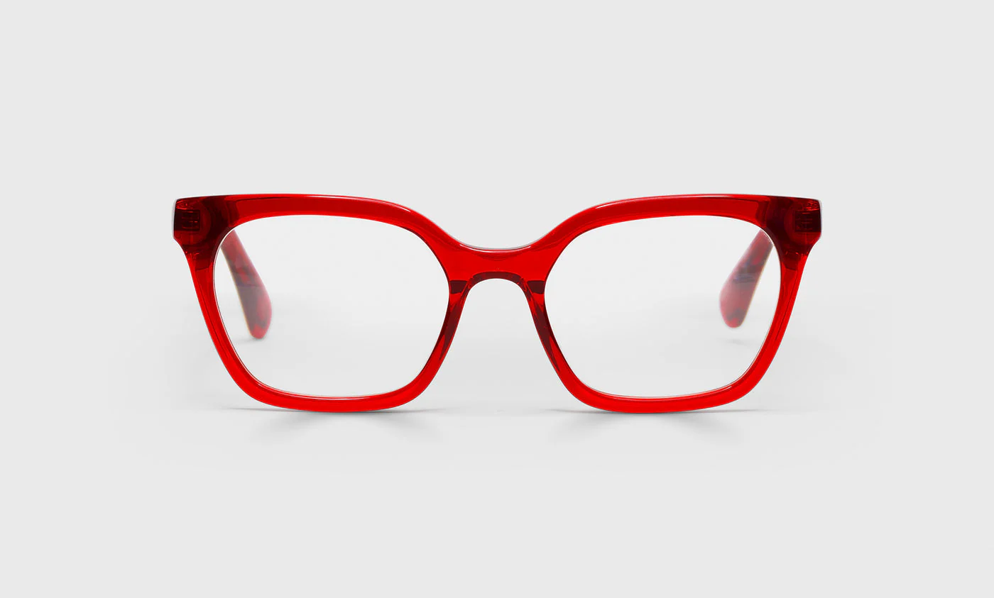 Overlook Narrow Color 01 - Red Crystal Front and Temples