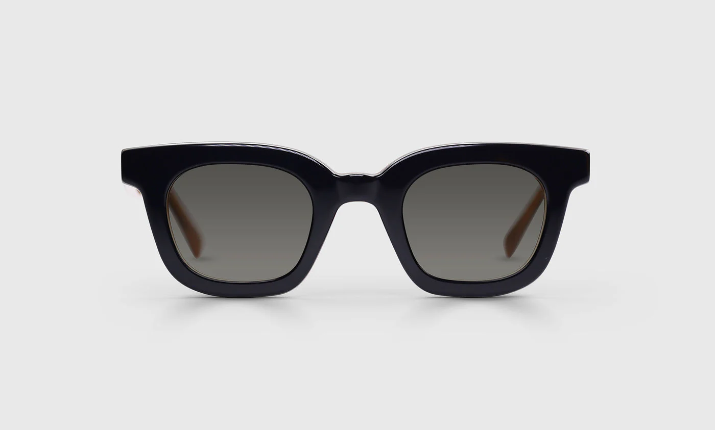 Anomaly Color 00 - Milky Black, Grey, and Amber Layered Front and Temples