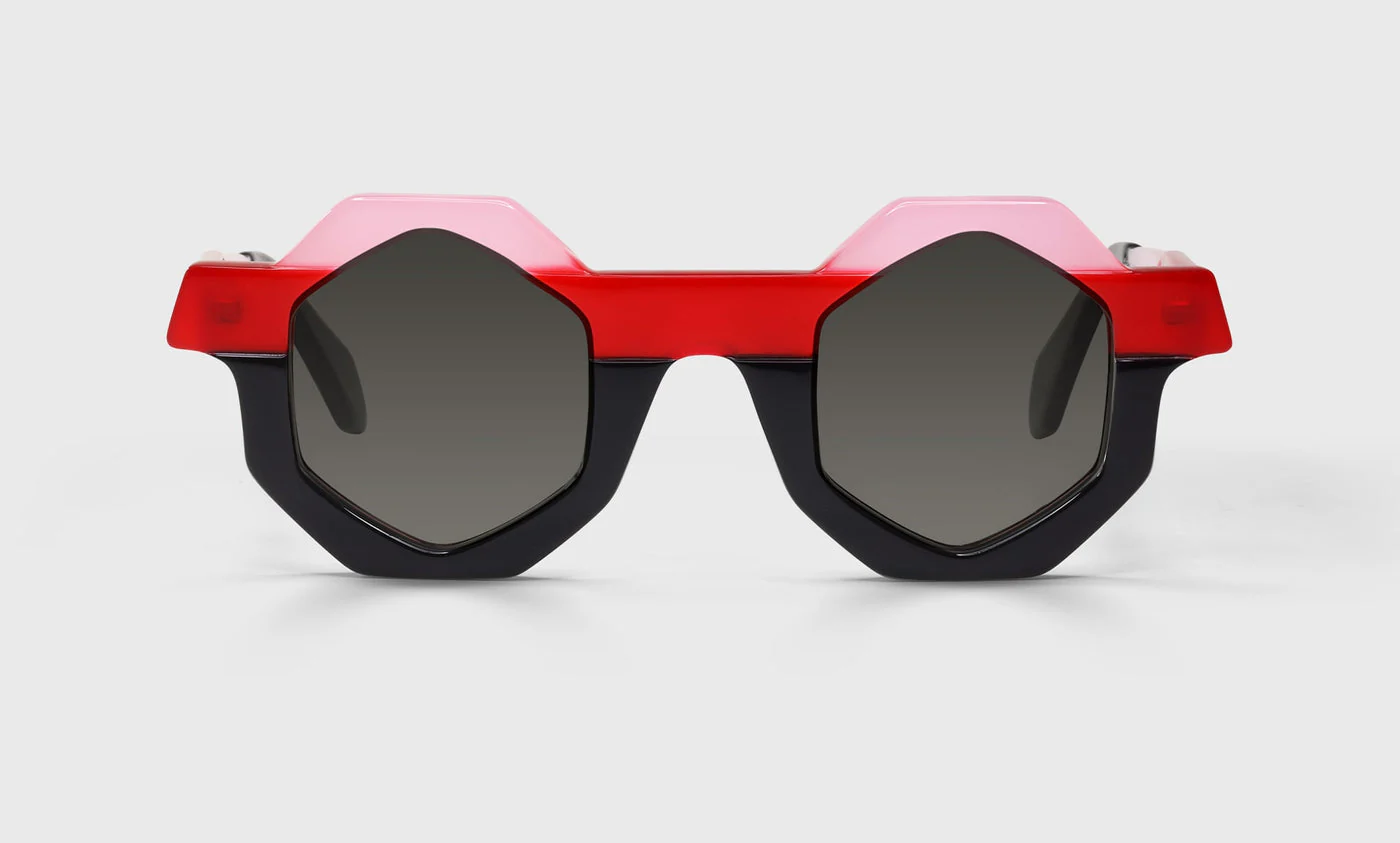 Glasses, In Theory Color 01 - A Prismatic Blend of Pink, Ruby, and Asphalt - Image 2