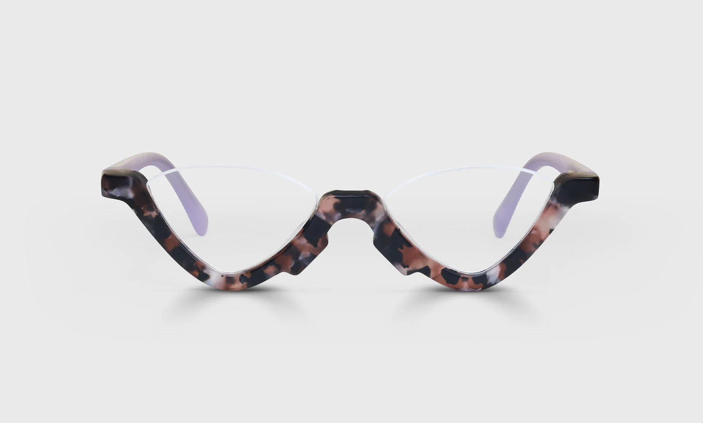 Half-Pint Color 55 - Matte Lavender Tortoise Front with Matte Lavender Temples