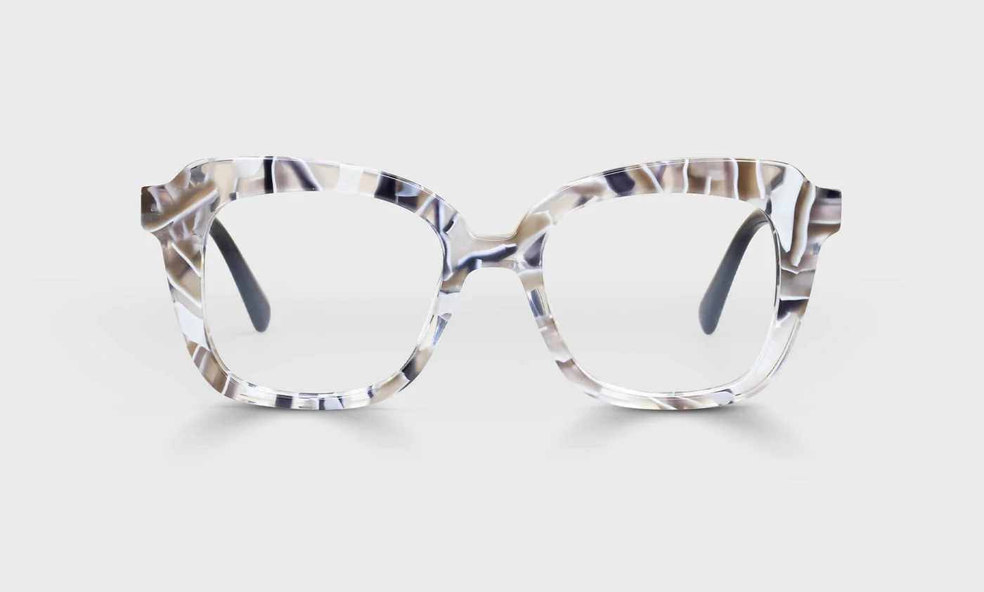 Dichotomy Color 01 - Black & White Chop Front with Black Temples